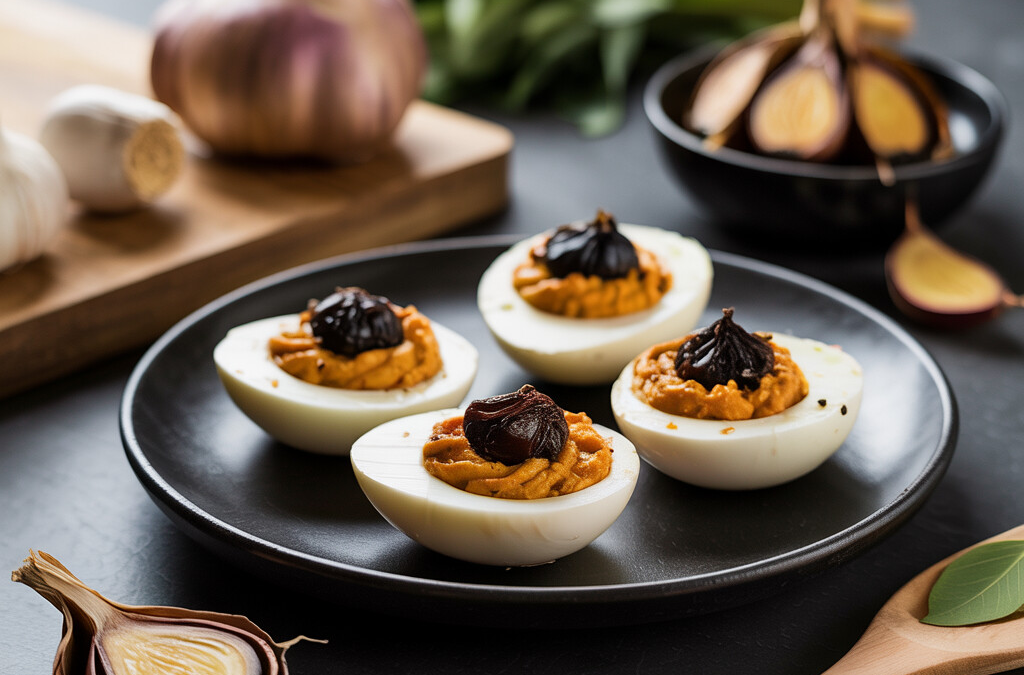 How to Make Black Garlic Deviled Eggs – Perfect Black Garlic Appetizers for Your Next Party