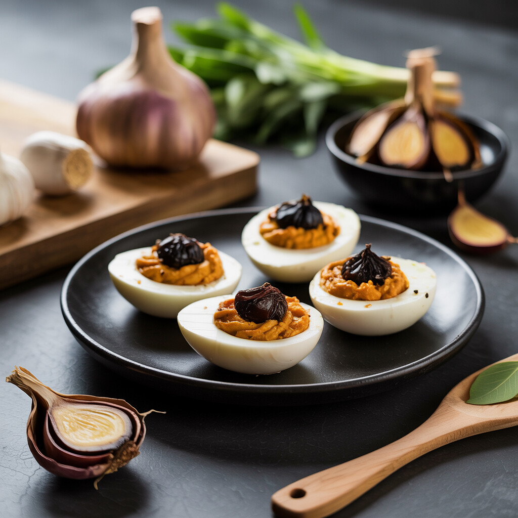 How to Make Black Garlic Deviled Eggs – Perfect Black Garlic Appetizers for Your Next Party