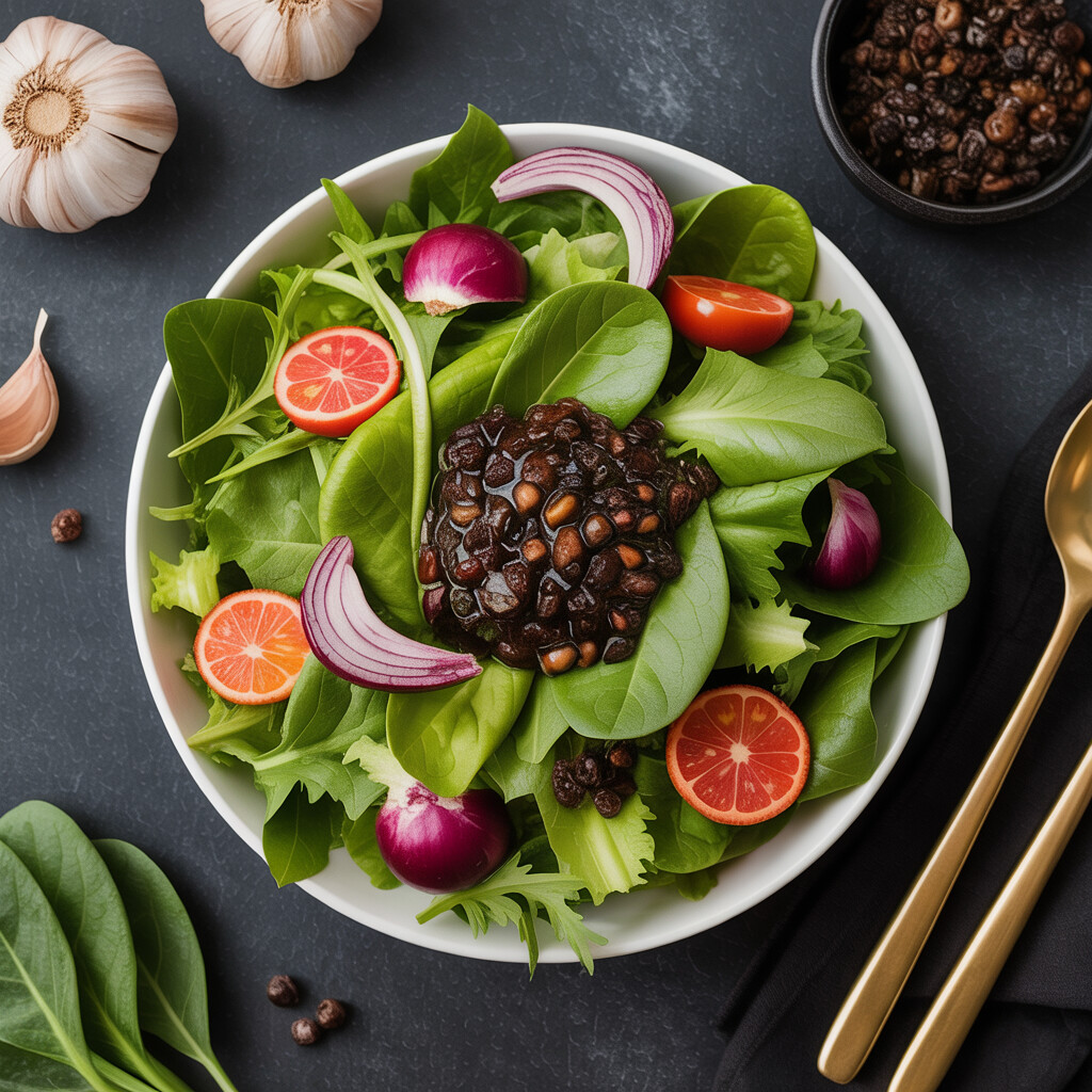 Elevating Salads with Black Garlic Dressings: Delicious Salad Dressing Recipes Featuring Black Garlic Dressings