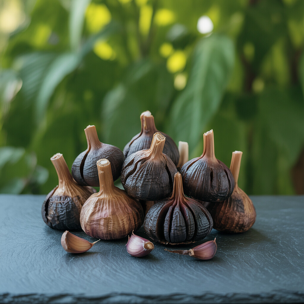 Black Garlic Anti-Aging Effects – Visual Illustration of Its Role in Preventing Age-Related Diseases
