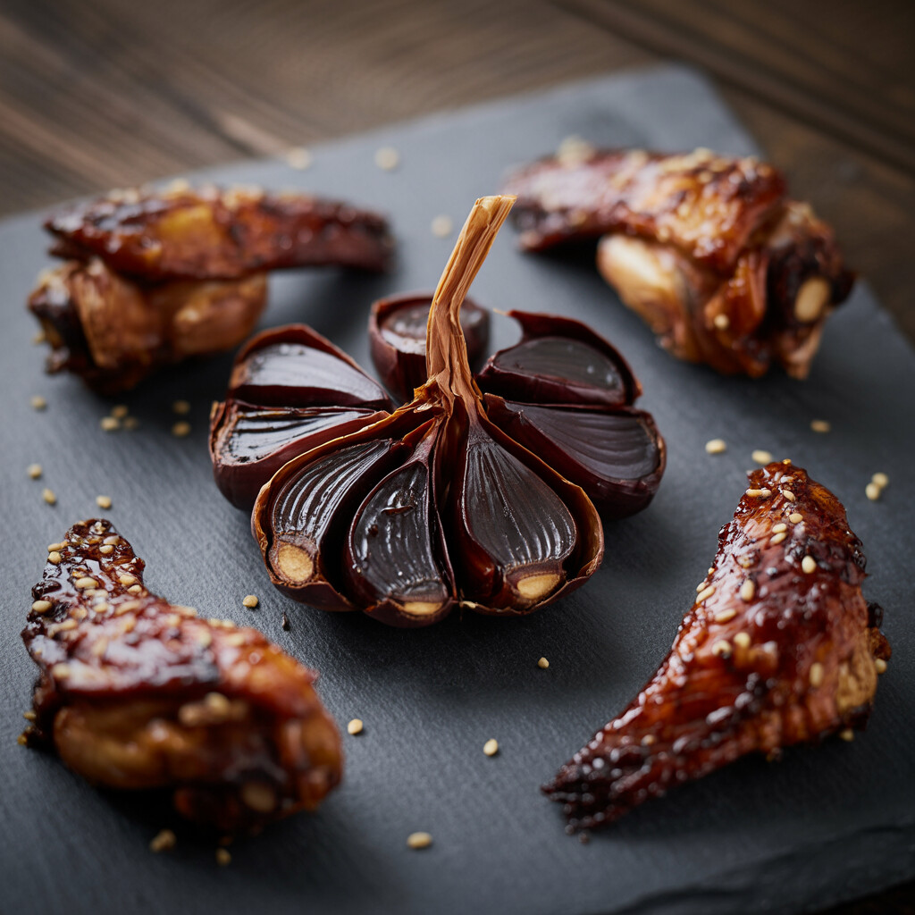 Delicious Black Garlic Chicken Wings with Health Benefits Infused in Every Bite