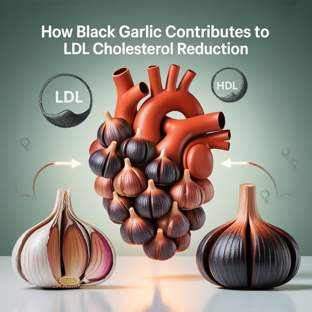Visual Guide to Black Garlic Cholesterol Reduction and LDL Improvement Strategies