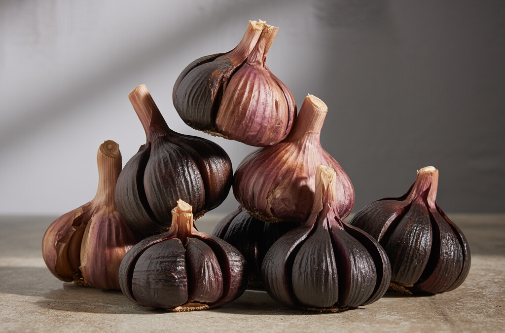 Enhancing Brain Power: Black Garlic Cognitive Function Benefits Illustration