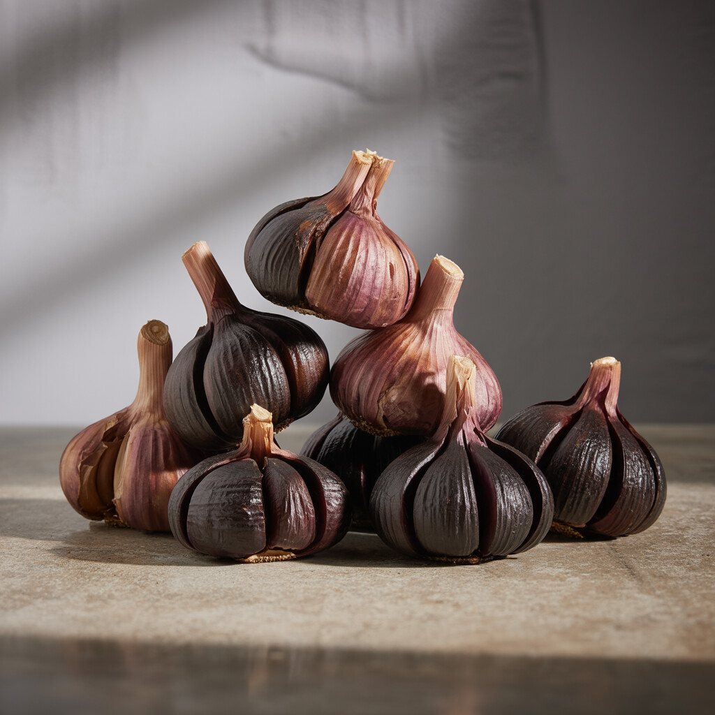 Enhancing Brain Power: Black Garlic Cognitive Function Benefits Illustration
