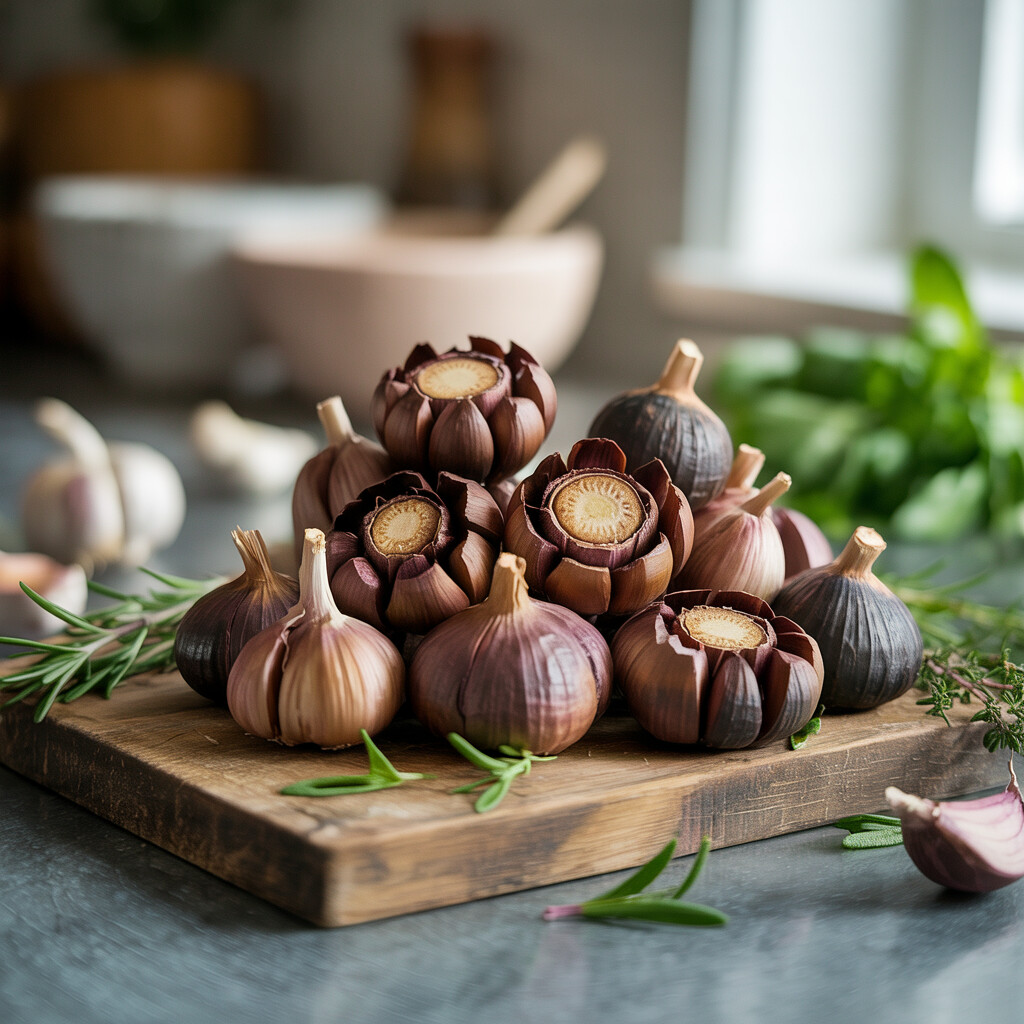 Delicious Black Garlic In Vegetarian Dishes Highlighting Health Benefits