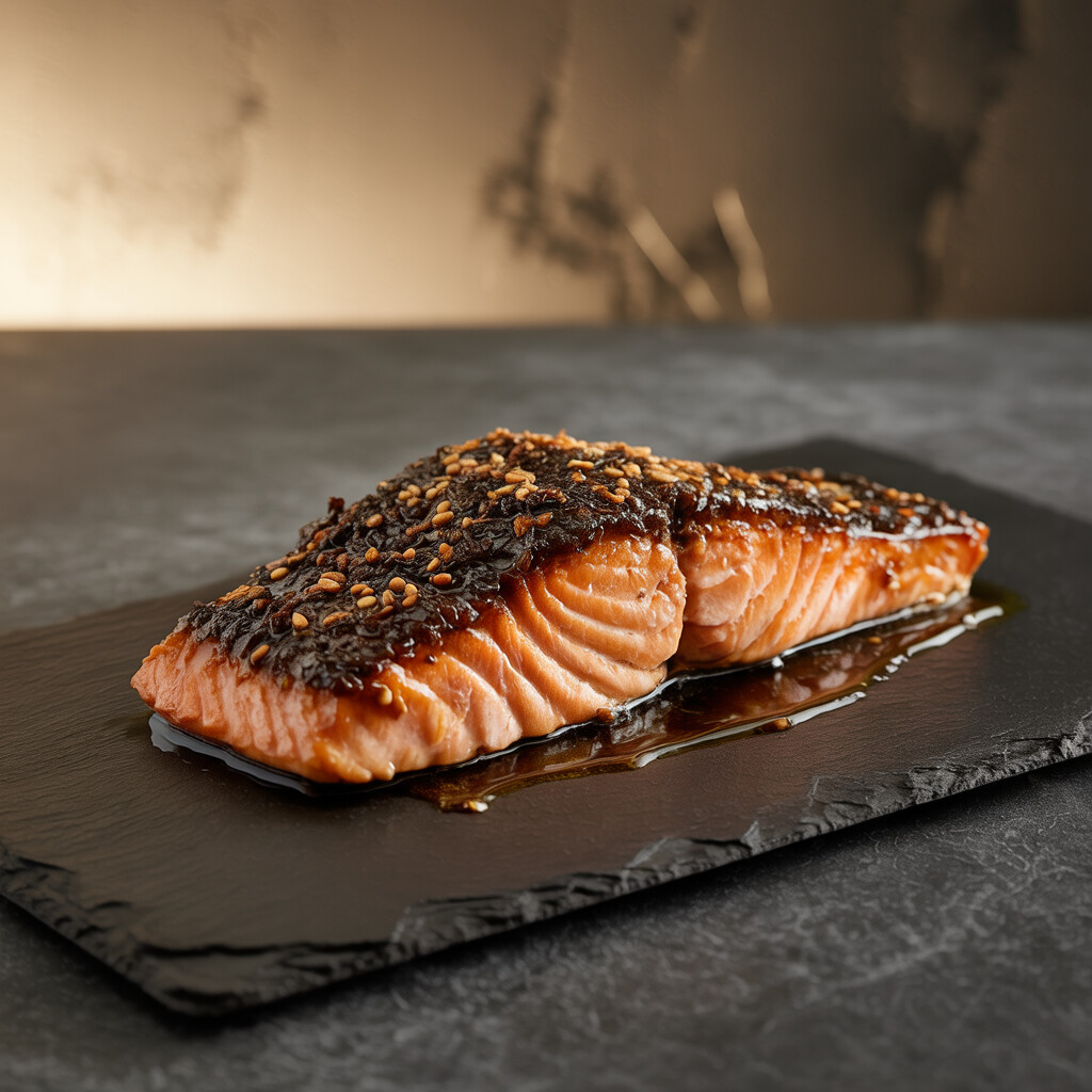 Discovering the Rich Flavors of Black Garlic Salmon: A Delicious Gourmet Dish