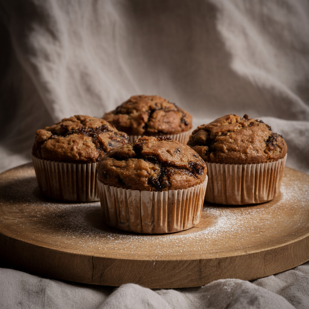 Decadent Black Garlic Muffins - A Sweet and Savory Delight in Black Garlic Baking